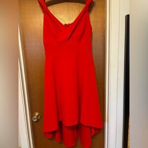 Size 14 high-low red dress with pockets!